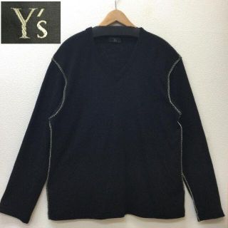 Y's Yohji Yamamoto ヨウジヤマモト Vネック 薄手 ニット セ(ニット/セーター)