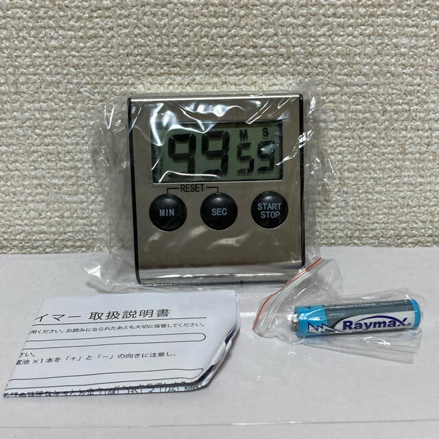 新品・未使用　キッチンタイマー【電池付き】　おまとめ割あり インテリア/住まい/日用品のキッチン/食器(収納/キッチン雑貨)の商品写真