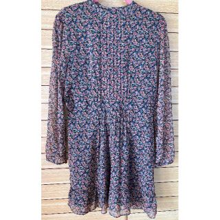 トップショップ(TOPSHOP)のTOP SHOP　ワンピース　シフォン　花柄　サイズL～XL(ひざ丈ワンピース)