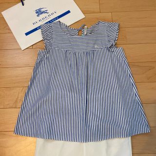 バーバリーブルーレーベル(BURBERRY BLUE LABEL)の人気 バーバリー ブルーレーベル クレストブリッジ 袖フリル ブラウス(シャツ/ブラウス(半袖/袖なし))