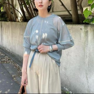 アメリヴィンテージ(Ameri VINTAGE)の【CLANE】SOLID SLEEVE SHEER  S/S TOPS(シャツ/ブラウス(長袖/七分))