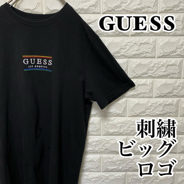 GUESS(ゲス)の【GUESS】レア マルチカラーの刺繍ビッグロゴ Tシャツ メンズのトップス(Tシャツ/カットソー(半袖/袖なし))の商品写真