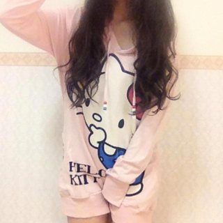 ハニーズ(HONEYS)のキティ♡ピンクパーカー(トレーナー/スウェット)