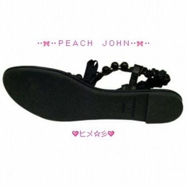 PEACH JOHN(ピーチジョン)のpj/SOLO&DOUBLE ラグジュアリーパールトングサンダル リボン&パール レディースの靴/シューズ(サンダル)の商品写真