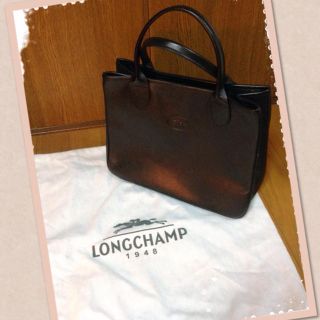 ロンシャン(LONGCHAMP)のロンシャン☆牛革Black BAG(ハンドバッグ)