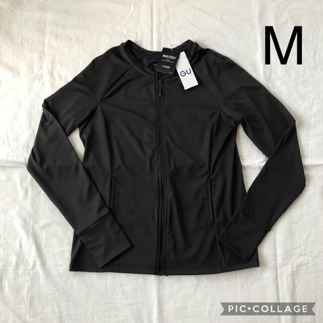 GU(ジーユー)のマルチテックブルゾン(長袖) UVカットパーカー ラッシュガード 水着 ブラック レディースの水着/浴衣(水着)の商品写真