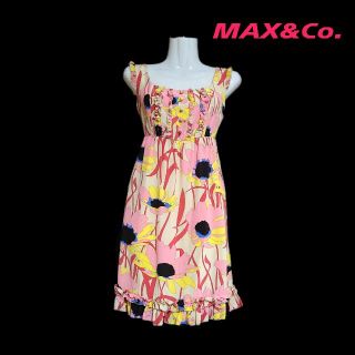 マックスアンドコー(Max & Co.)のMAX&Co. マックスアンドコー・シルク 花柄ワンピース(ミニワンピース)