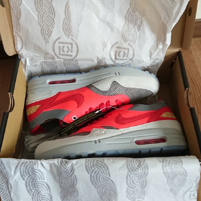 NIKE(ナイキ)のCLOT × NIKE AIR MAX 1 K.O.D SOLAR RED メンズの靴/シューズ(スニーカー)の商品写真