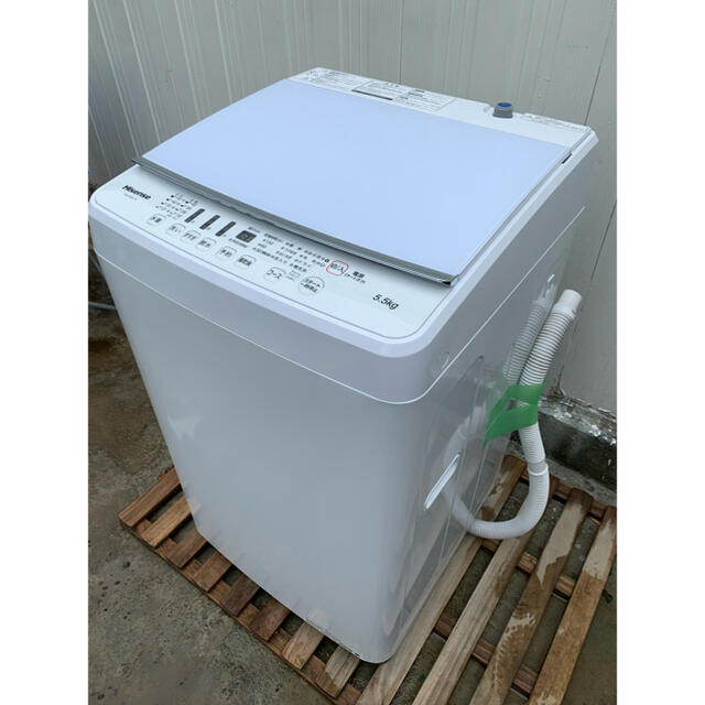 送料込 Hisense 2018年製 1人暮用 全自動洗濯機 5.5キロ