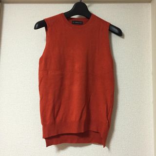 ザラ(ZARA)のZARA＊ノースリーブオレンジニット(ニット/セーター)