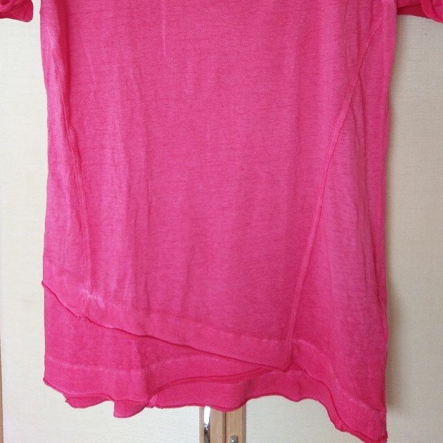 DIESEL　レディース　Tシャツ　XS　赤系　ムラ染　夏　半袖　シンメトリー レディースのトップス(Tシャツ(半袖/袖なし))の商品写真