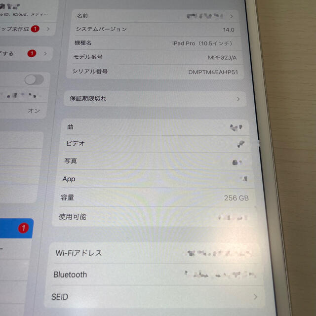 iPad Wi-Fiモデル 256GB 付属品多数の通販 by すてん's shop｜アイパッドならラクマ - iPad Pro 10.5インチ 人気セール
