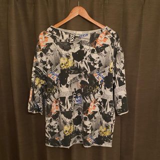 ウィゴー(WEGO)の古着　ブラウニー　ウィゴー　オーバーサイズ　アズールバイマウジー　柄Tシャツ　(Tシャツ/カットソー(半袖/袖なし))