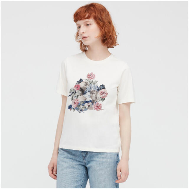 UNIQLO(ユニクロ)の新品 ユニクロ ポール＆ジョー ネコ Tシャツ UT 半袖 XL レディース レディースのトップス(Tシャツ(半袖/袖なし))の商品写真