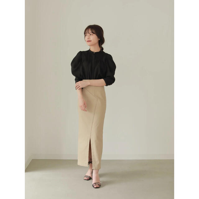 910cm蹴まわし【L'Or】Pencil Wrap Skirt Beige S