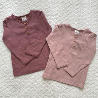 エイチアンドエム(H&M)のH&M＊コットン長袖トップス 75(シャツ/カットソー)