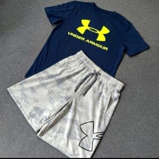 アンダーアーマー(UNDER ARMOUR)の新品！アンダーアーマー 160 Tシャツ ハーフパンツ 上下セット(Tシャツ/カットソー)