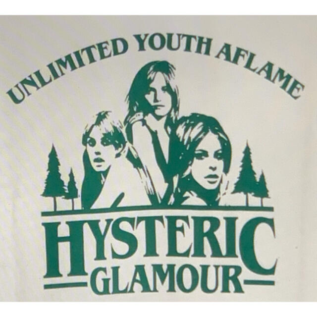 HYSTERIC GLAMOUR(ヒステリックグラマー)の特価新品ヒステリックグラマーYOUTH AFLAME Tシャツ白 L メンズのトップス(Tシャツ/カットソー(半袖/袖なし))の商品写真