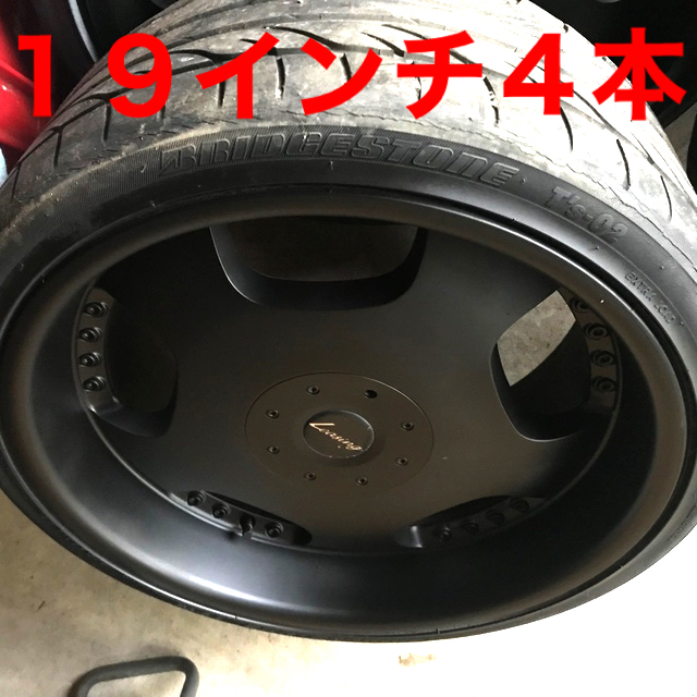 19インチ　深リムディッシュタイヤホイール　 自動車/バイクの自動車(タイヤ・ホイールセット)の商品写真