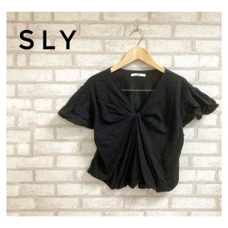 スライ(SLY)のSLY スライ レディース プルオーバー カットソー S 黒(カットソー(半袖/袖なし))