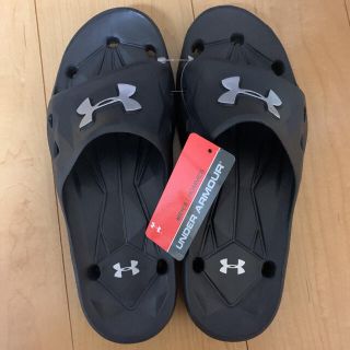 アンダーアーマー(UNDER ARMOUR)の新品タグ付き未使用アンダーアーマースポーツサンダル27cmブラックです。(サンダル)