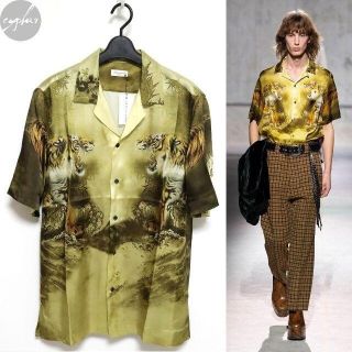 ドリスヴァンノッテン(DRIES VAN NOTEN)の50 新品 ドリスヴァンノッテン タイガー レーヨン アロハ シャツ 虎柄 和柄(シャツ)