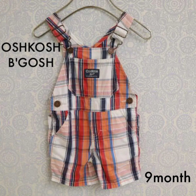 OshKosh(オシュコシュ)のオシュコシュ チェック柄 オーバーオール 9M OSHKOSH キッズ/ベビー/マタニティのベビー服(~85cm)(パンツ)の商品写真