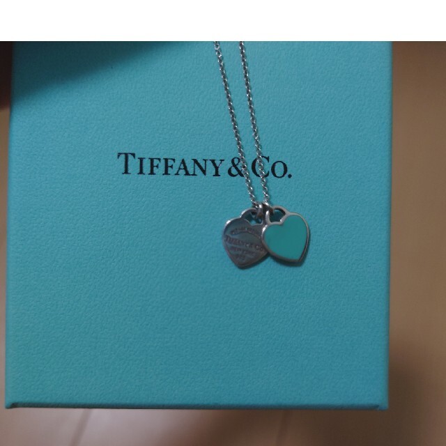 Tiffany♡ティファニーブルー ダブルハートタグペンダント ♡ 1