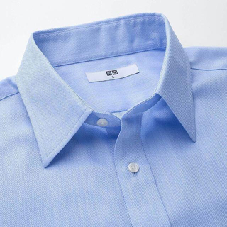 ユニクロ(UNIQLO)のS （レギュラーフィット） ドライイージーケアドビーシャツ（半袖） 61 ブルー(シャツ)