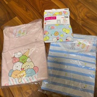 サンエックス(サンエックス)のすみっコぐらし　UNIQLO Tシャツ　160cm 150cm リラコ150cm(Tシャツ/カットソー)