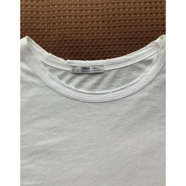 ZARA(ザラ)の【みかん様専用】ZARA Tシャツ 白 レディースのトップス(Tシャツ(半袖/袖なし))の商品写真