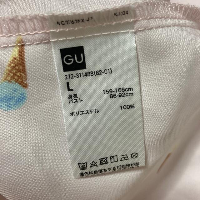 GU(ジーユー)のG U パジャマワンピース　アイスクリーム柄　ピンク レディースのルームウェア/パジャマ(ルームウェア)の商品写真