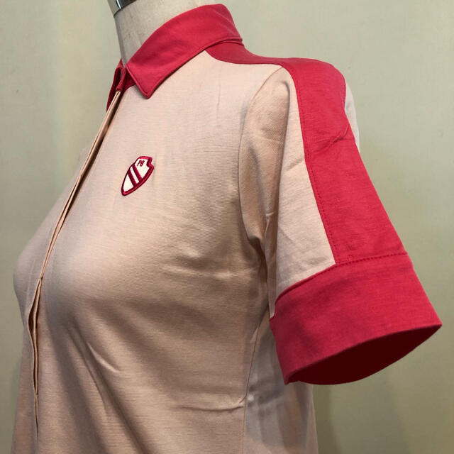 パーリーゲイツ ゴルフ ボタン シャツ  日本製 ピンク系  サイズ0 3