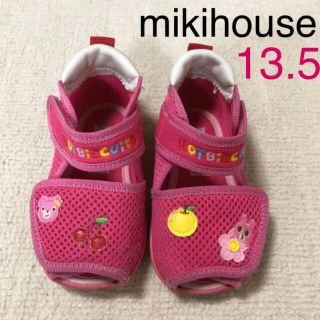 ミキハウス(mikihouse)のミキハウス サンダル ベビーサンダル 13.5 ホットビスケッツ ピンク 女の子(サンダル)