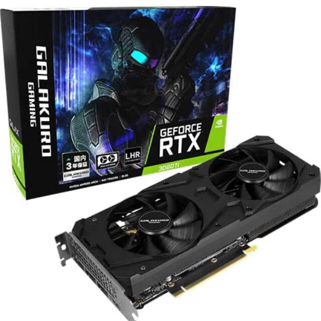 新品未開封　玄人志向 GG-RTX3060Ti-E8GB/DF/LHR