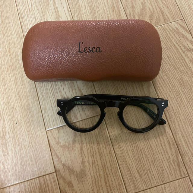 lesca lescalunetier レスカ メガネ 黒縁 伊達メガネ-