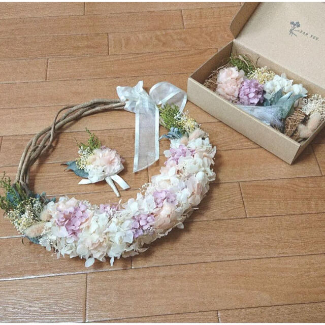 結婚式 髪飾り・リースブーケ/ブートニア・リースセット