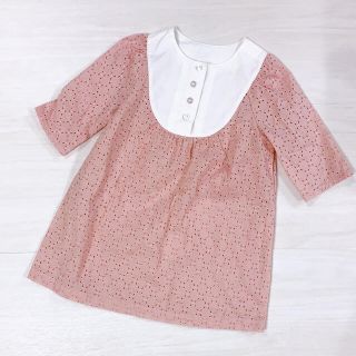 特価‼️‼️ハンドメイド♡切り替えレースワンピース90(ワンピース)