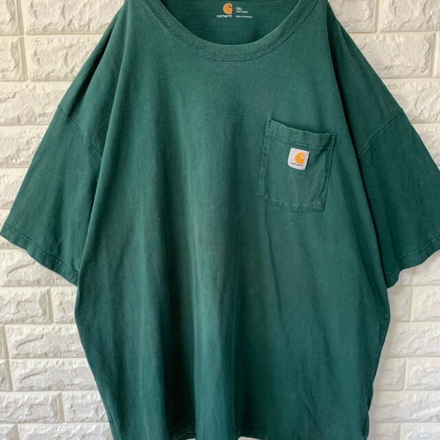 carhartt(カーハート)の【CARHARTT】カーハート ポケT 3XL 超ビッグサイズ グリーン メンズのトップス(Tシャツ/カットソー(半袖/袖なし))の商品写真