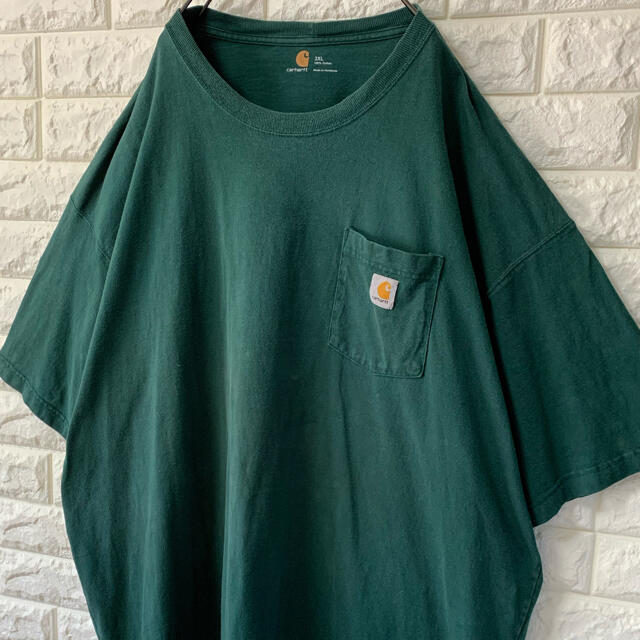 carhartt(カーハート)の【CARHARTT】カーハート ポケT 3XL 超ビッグサイズ グリーン メンズのトップス(Tシャツ/カットソー(半袖/袖なし))の商品写真