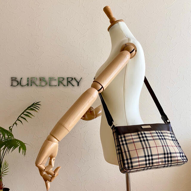 BURBERRY - 超美品 BURBERRY バーバリー レザーショルダーバッグの通販