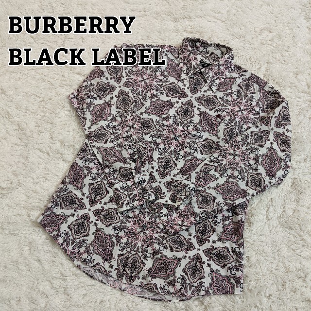 BURBERRY BLACK LABEL(バーバリーブラックレーベル)のBURBERRY BLACK LABEL ペイズリー 総柄 長袖シャツ メンズのトップス(シャツ)の商品写真