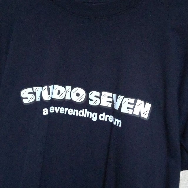 GU(ジーユー)のstudioseven GU Tシャツ ネイビー アイスロゴ Mサイズ 美品 メンズのトップス(Tシャツ/カットソー(半袖/袖なし))の商品写真