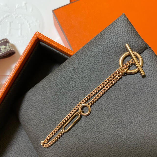 Hermes - エルメス 18Kローズゴールド ピアス シングル 領収書を確認
