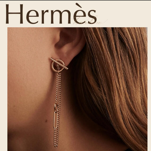 Hermes(エルメス)のエルメス 18Kローズゴールド　ピアス　シングル　領収書を確認あり レディースのアクセサリー(ピアス)の商品写真