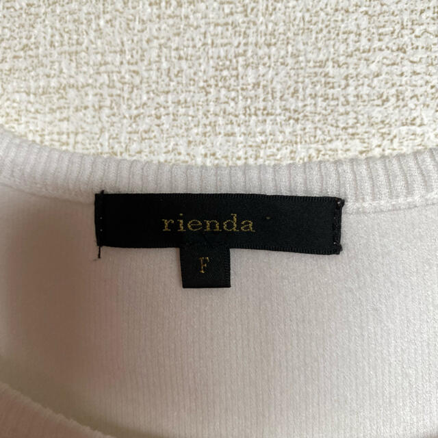 rienda(リエンダ)のリエンダ　フリルニットトップス レディースのトップス(カットソー(半袖/袖なし))の商品写真