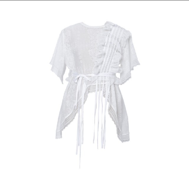 rurumu: 21S/S frill knit PO white　縷縷夢兎