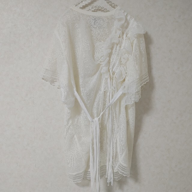 rurumu: 21S/S frill knit PO white　縷縷夢兎