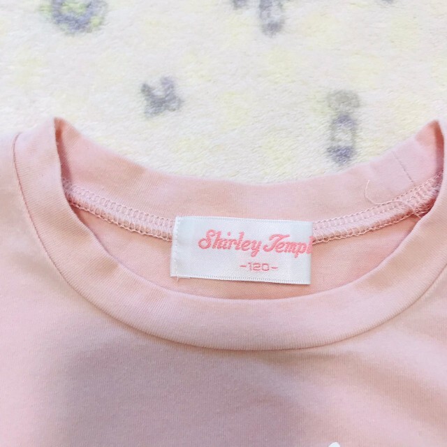 Shirley Temple - 453【120】シャーリーテンプル ロゴTシャツ ピンクの