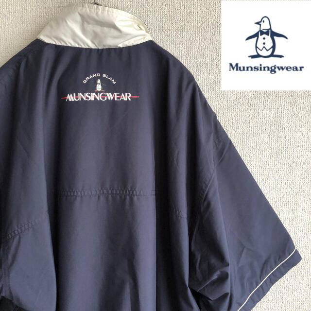 Munsingwear(マンシングウェア)の90s MUNSING WEAR ナイロン　半袖　ジャケット　マンシング　M メンズのジャケット/アウター(ナイロンジャケット)の商品写真